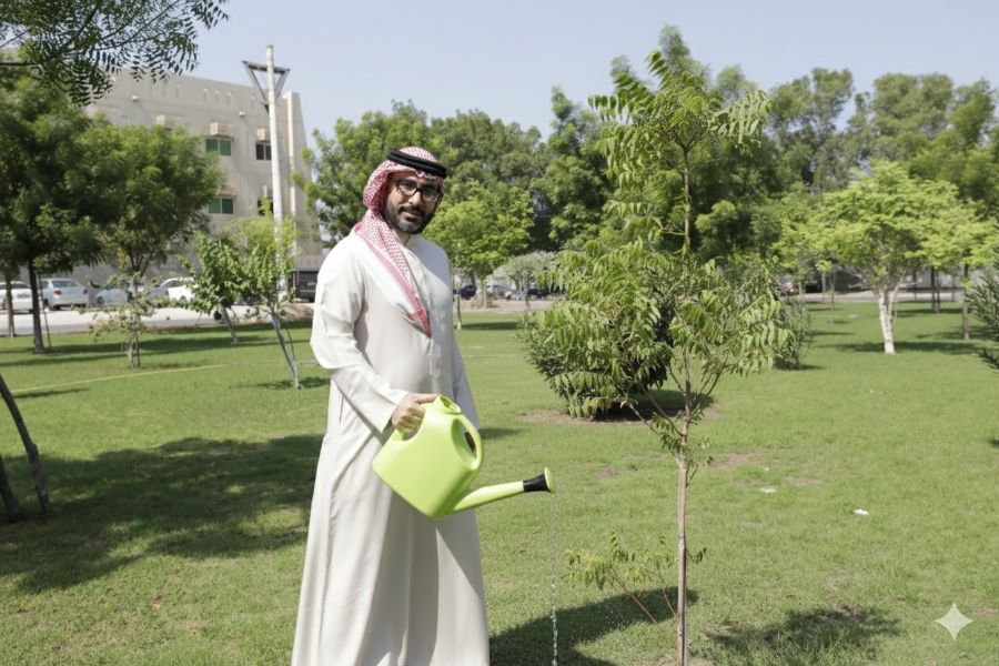 الامين العام للمجلس الأعلى للشباب والرياضة يشارك في فعاليات اسبوع الشجرة